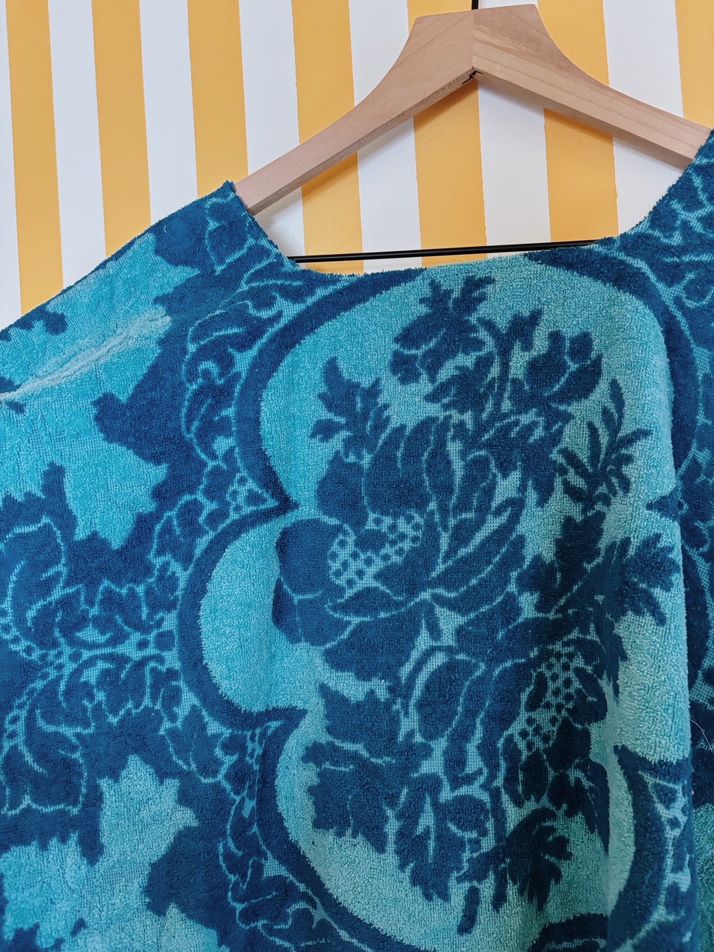 blue vintage towel top