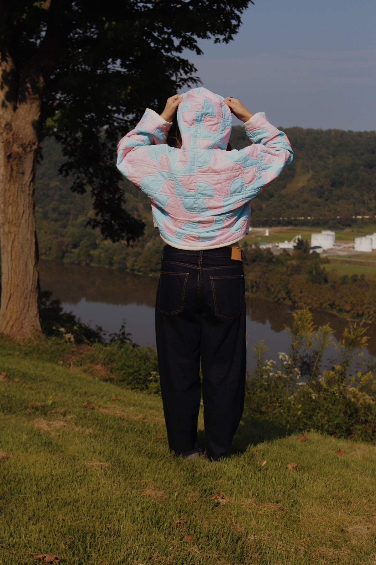 drunkards path quilt hoodie