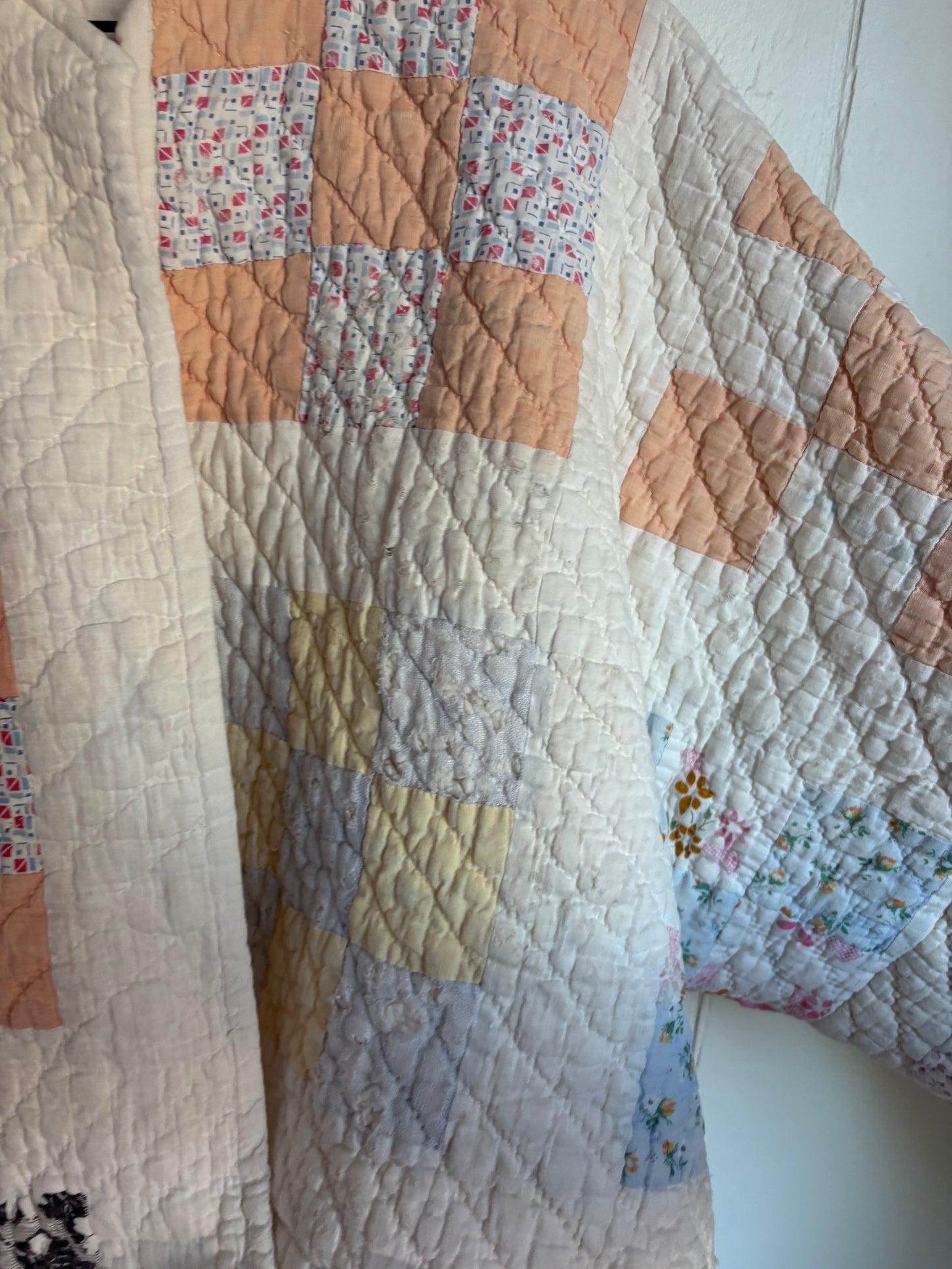 nine patch quilt coat