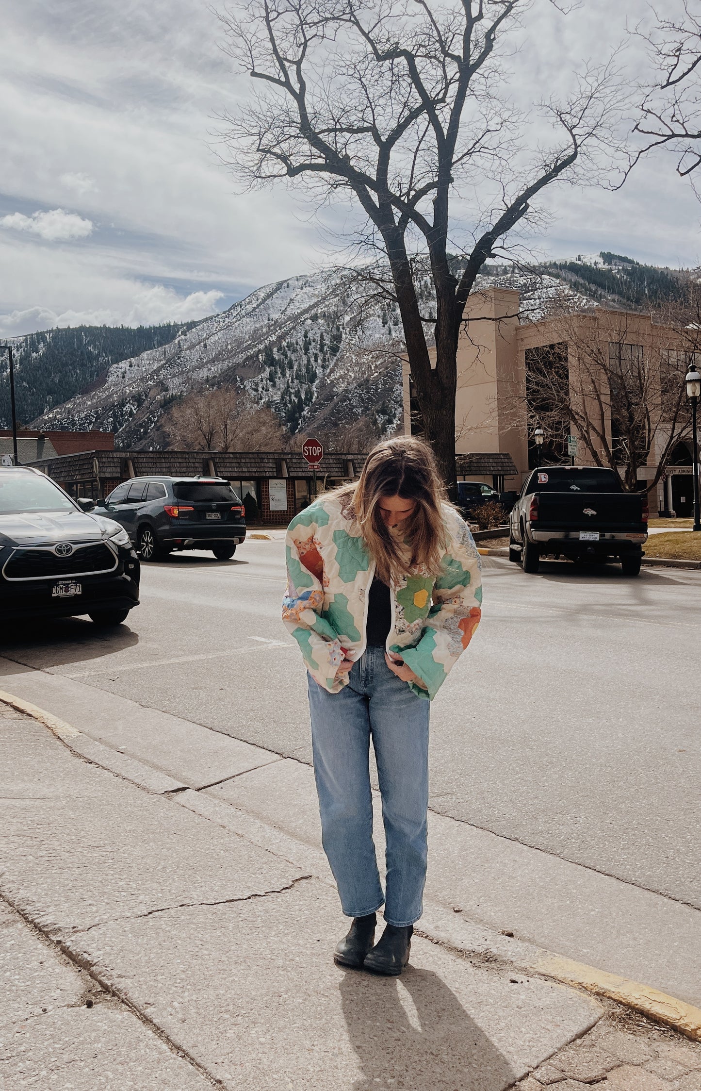 grandma's flower garden quilt coat