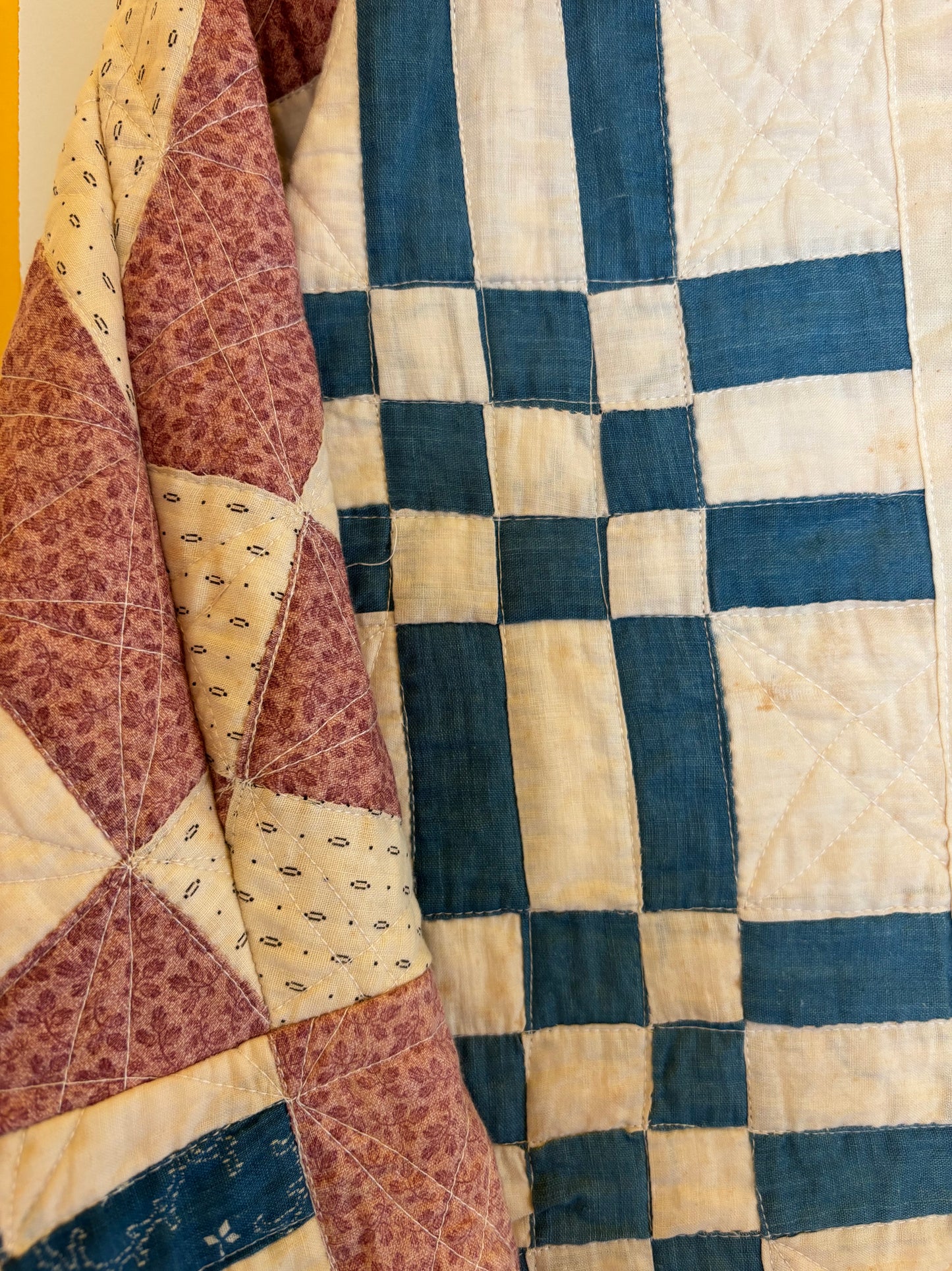 geometric quilt coat